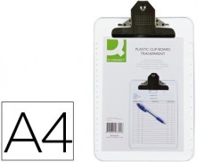 PORTA-NOTAS Q-CONNECT A4 EM PLASTICO TRANSPARENTE EXTRA-DURO