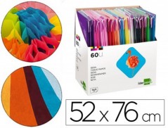 EXPOSITOR PAPEL SEDA LIDERPAPEL. 60 BOLSAS DE 5 UNIDADES COR