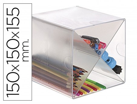 CUBO DE ARQUICO EM CRUZ ARCHIVO EM POLIESTIRENO TRANSPARENTE