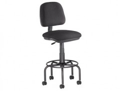 CADEIRA DE DESENHADOR ROCADA NA COR PRETA