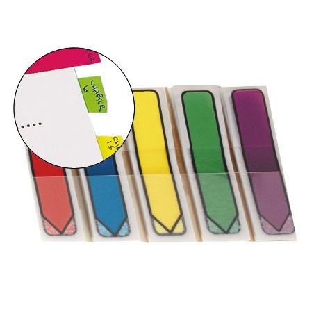 BANDAS POST-IT INDEX , SETAS DISPEBSADOR AZUL, AMARELO, VER