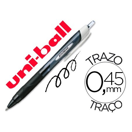 12un MARCADOR UNI-BALL JET STREAM JUNIOR SXN-150 PRETO
