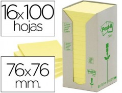 BLOCO DE NOTAS ADESIVAS RECICLADAS EM TORRE POST-IT 76 X 76