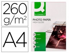PAPEL FOTO GLOSSY INK-JET, A4 - 260 GRS, CAIXA DE 50 FOLHAS