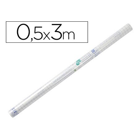 ROLO PLASTICO FORRA LIVROS ADESIVO 0,50X3 MT 80 MICRAS