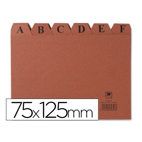 INDICES PARA FICHEIRO, CARTAO, 75 X 125 MM
