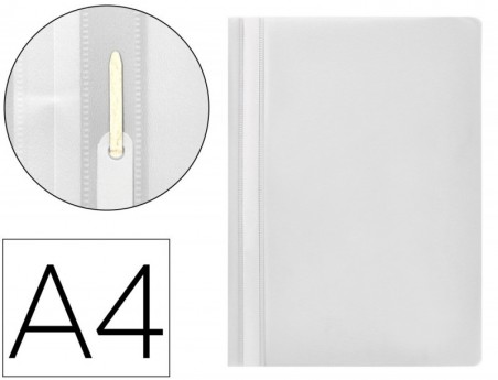 25un PASTA DOSSIER Q-CONNECT FASTENER EM PLASTICO TRANSPAREN