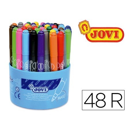 BOIAO DE 48 MARCADORES PONTA GROSSA, COM 12 CORES DE 4 CADA