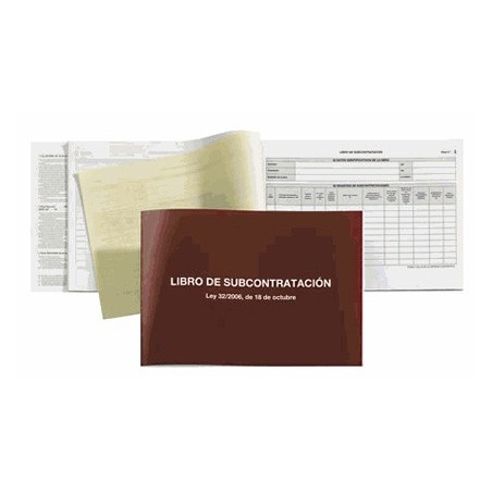 LIBRO SUBCONTRATACION MIQUELRIUS FOLIO NATURAL JUEGO DE 10 H