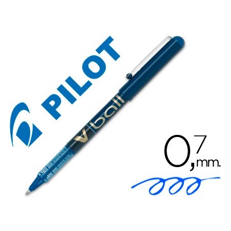 12un MARCADOR PILOT ROLLER V-BALL AZUL 0.7 MM