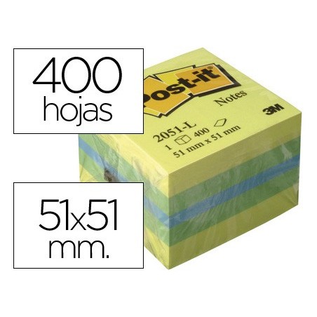 BLOCO DE NOTAS ADESIVAS POST-IT TIRA E POE POST-IT 51X51 MM