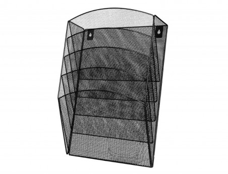 EXPOSITOR MURAL Q-CONNECT DE PAREDEE 5 BANDEJAS DIN-A4 PRETO