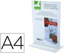 EXPOSITOR SECRETARIA Q-CONNECT EM FORMA DE T METRACRILATO A4