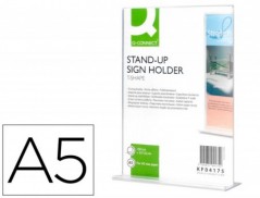 EXPOSITOR SECRETARIA Q-CONNECT EM FORMA DE T METRACRILATO A5