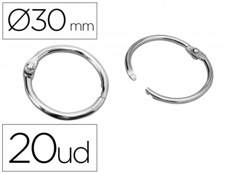 ARGOLAS NIQUELADAS, N. 2, 25 MM, CAIXA COM 20 UNIDADES