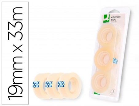 FITA ADESIVA Q-CONNECT 33 MT X19 MM - BLISTER 3
