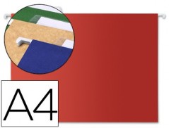 10un CAPAS DE SUSPENSAO LIDERPAPEL A4 KRAFT VERMELHO