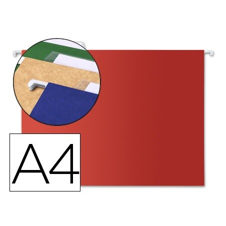 10un CAPAS DE SUSPENSAO LIDERPAPEL A4 KRAFT VERMELHO