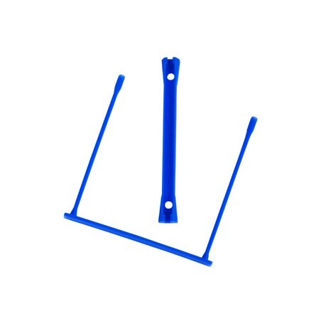 ENCADERNADOR FASTENER Q-CONNECT PLASTICO E-CLIPS COR AZUL CA