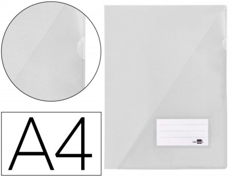 10un BOLSA DOSSIER LIDERPAPEL A4 POLIPROPILENO TRANSPARENTE