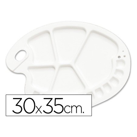 PALETA DE PLASTICO LIDERCOLOR COM 17 COMPARTIMENTOS 3X35CM