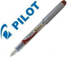 12un CANETA PILOT V PEM SILVER VERMELHO SVP-4WR