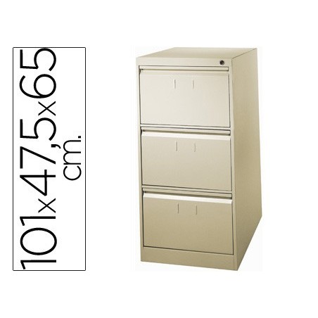 FICHEIRO METALICO PARA CAPAS DE SUSPENSAO COM 3 GAVETAS ANTI