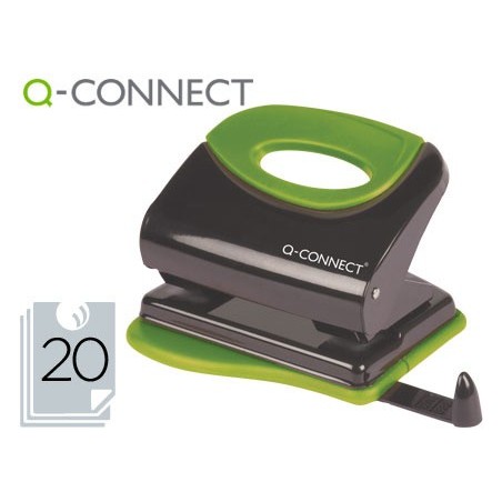 PERFURADOR Q-CONNECT METALICO CAPACIDADE PARA 20 FOLHAS