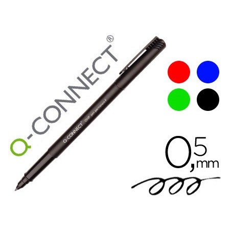 MARCADOR Q-CONNECT RETROPROJECAO PONTA FIBRA SUPER FINA REDO