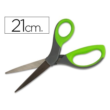 TESOURA Q-CONNECT MANGO CAUCHO 8" 21 CM BLISTER