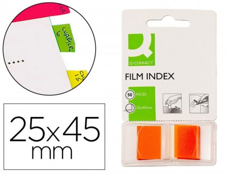 BANDAS SEPARADORAS SEPARADORAS Q-CONNECT LARANJA DISPENSADOR