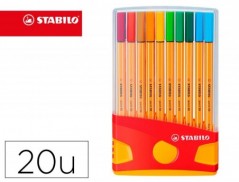 MARCADOR STABILO PONTA DE FIBRA POINT 88 COR PARADE ESTOJO D