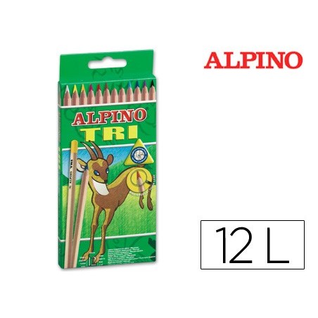 LAPIS DE CORES ALPINO TRI ESTOJO DE 12 CORES SORTIDAS