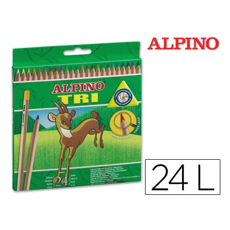 LAPIS DE CORES ALPINO TRI ESTOJO DE 24 CORES SORTIDAS