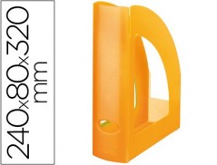 CAIXA ARQUIVO LIDERPAPEL PLASTICO LARANJA TRANSLUCIDO