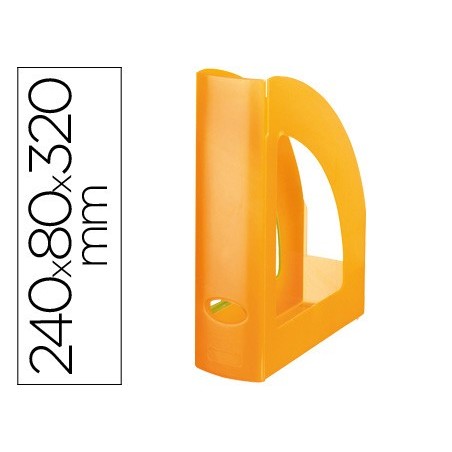 CAIXA ARQUIVO LIDERPAPEL PLASTICO LARANJA TRANSLUCIDO