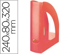 CAIXA ARQUIVO LIDERPAPEL PLASTICO VERMELHO TRANSLUCIDO