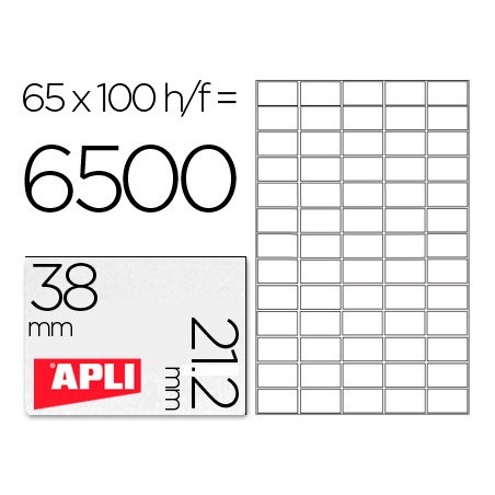 ETIQUETA ADESIVA APLI 1283 TAMANHO 38.1x21.2MM -FOTOCOPIADOR