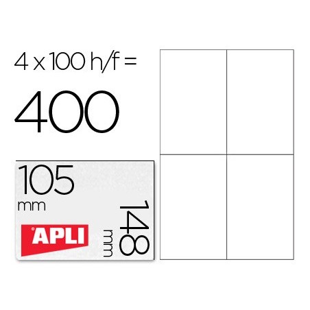 ETIQUETA ADESIVA APLI 01280 TAMANHO 105X148 MM -FOTOCOPIADO