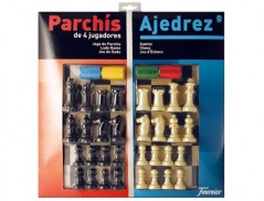 PARCHIS FOURNIER COM XADREZ TABULEIRO GRANDE 4 JOGADORES 41X