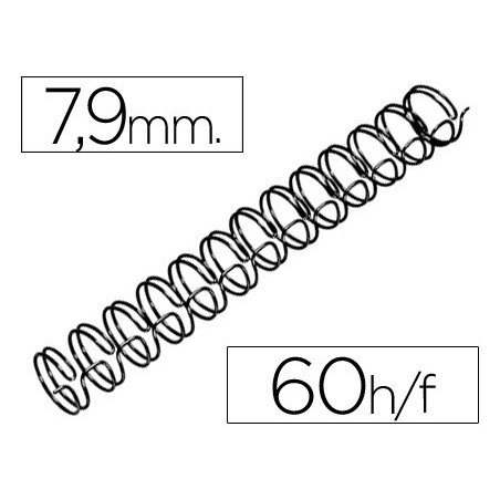 ESPIRAL GBC PRETA MODELO WIRE 3:1 7,9 MM N.5 COM CAPACIDADE