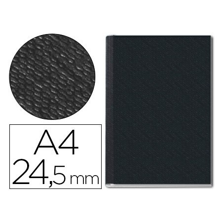 10un CAPA DE ENCADERNACAO CHANNEL RIGIDA PRETO LOMBADA 24,5