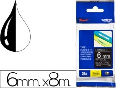 FITA BROTHER TZ-315 LAMINADA PRETO-BRANCO 6MM X 8M