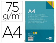 PAPEL COR LIDERPAPEL DIN A4 75 GR PACK DE 100 QUATRO CORES N