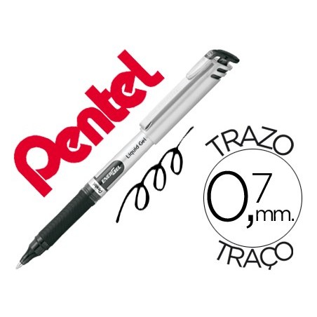 12un ROLLER PENTEL BL17 ENERGEL PONTA METAL PRETO