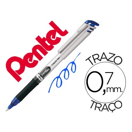 12un ROLLER PENTEL BL17 ENERGEL PONTA METAL AZUL