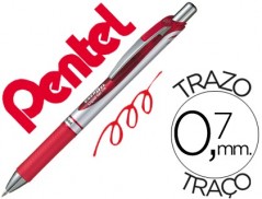 12un ROLLER PENTEL BL77 0,7 MM ENERGEL RECTRACTIL VERMELHO