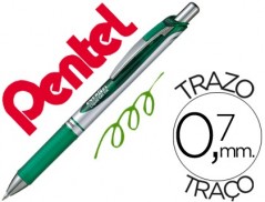12un ROLLER PENTEL BL77 0,7 MM ENERGEL RECTRACTIL VERDE