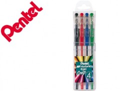 ROLLER PENTEL K116 GEL GRIP PACK C/4