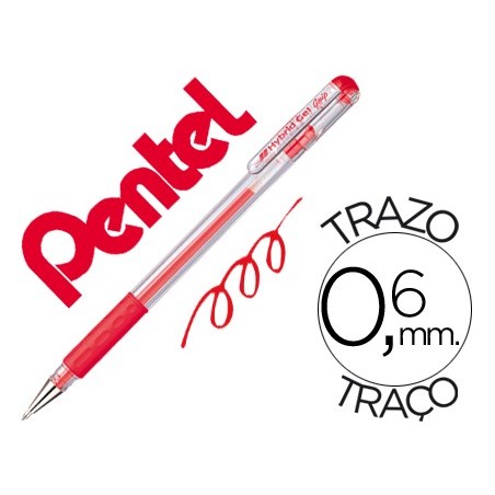 12un ROLLER PENTEL K116 GEL GRIP VERMELHO